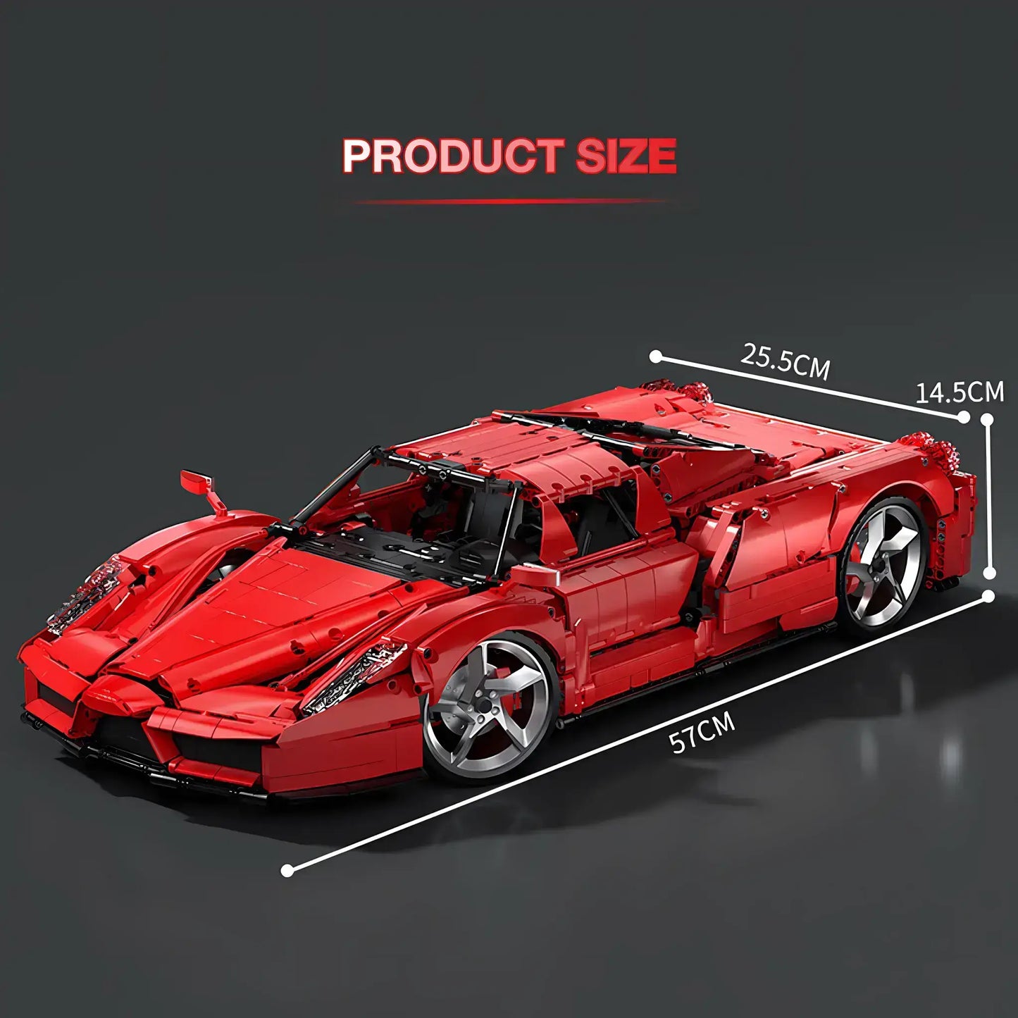 product size of kbox falali enzo building blocks model toy car