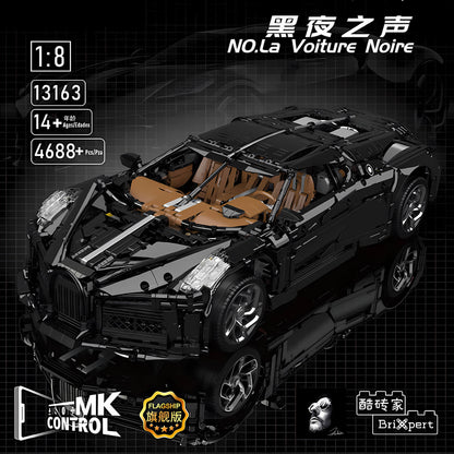 bugatti la voiture noire building block toy car from mould king 13163