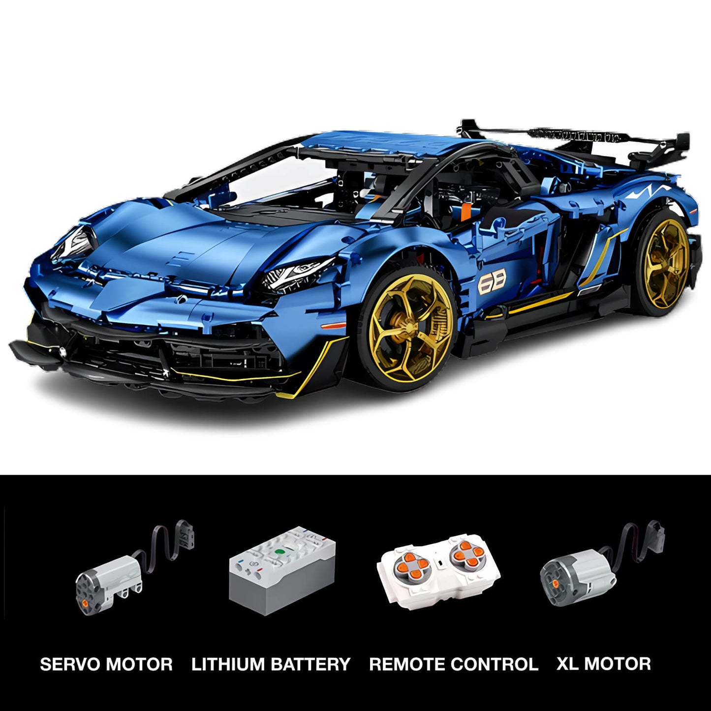 dynamic version of kbox lamborghini svj building blocks model toy car