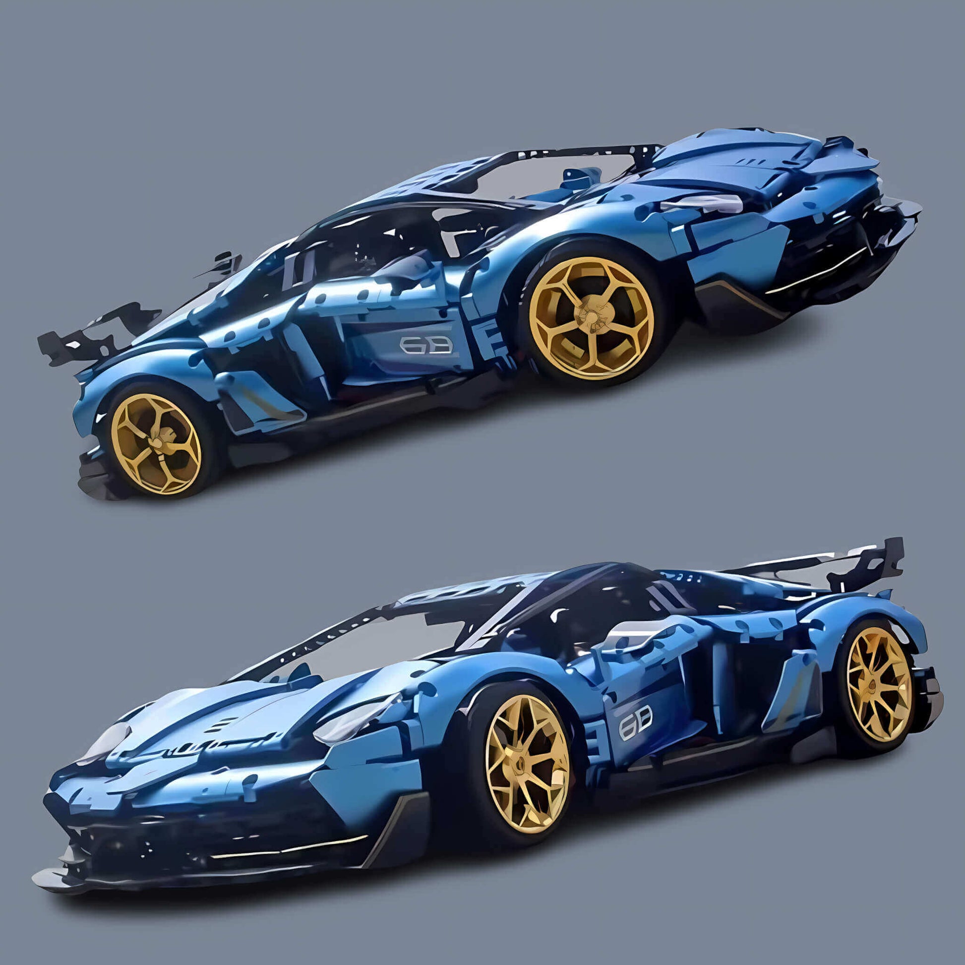 product details of kbox lamborghini svj building block model toy car turn left and turn right