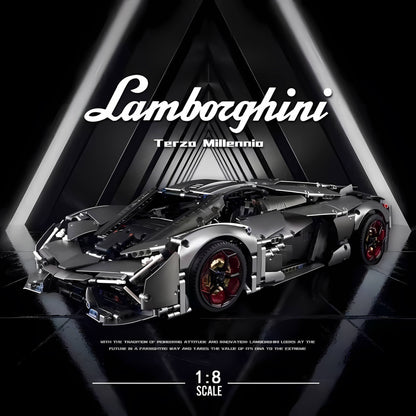 1:8 lamborghini terzo millennio building block model toy car
