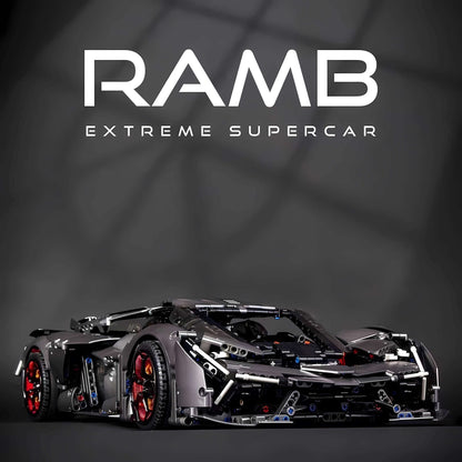 front View of lamborghini terzo millennio building block model toy car