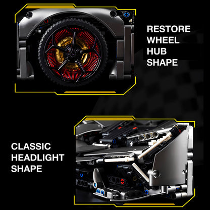 product details of lamborghini terzo millennio building block toy car restore wheel hub shape and classic headlight shape
