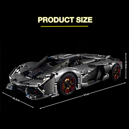 product size of lamborghini terzo millennio building block model toy car