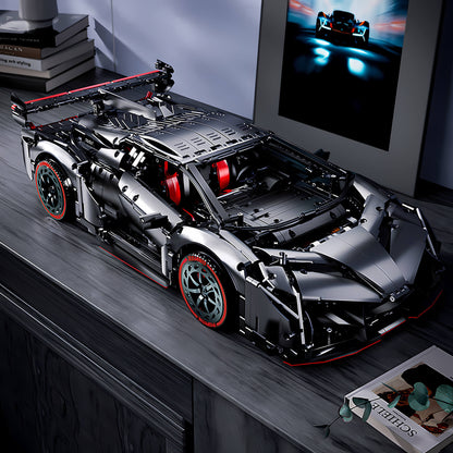 side view of kbox lamborghini veneos supercar building blocks model toy car