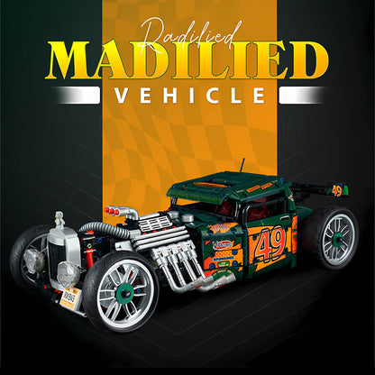 1/8 madilied vehicle hot rod 1949 building blocks model toy car from kbox 10509