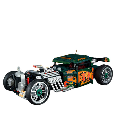 static verson of kbox 10509 madilied vehicle hot rod 1949 building blocks model toy car