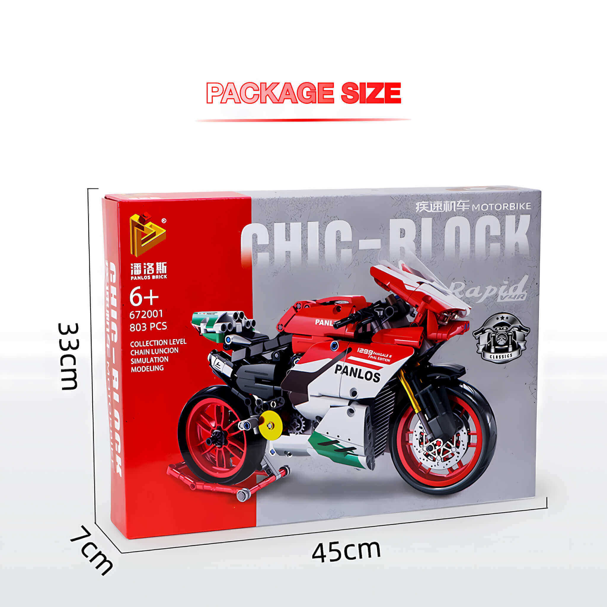 803 PCS Ducati 1299 store Panigale R Final Edition Motorcycle Lego Blocks 3D Model Assembly Building Motorbike Collection Present For Him