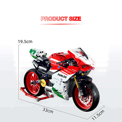 product size of panlos ducatti building blocks model toy car
