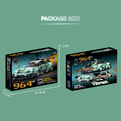 package size of kbox 10220 porsche 964 building blocks model toy car