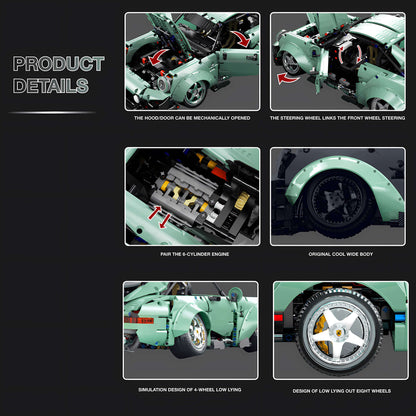 product details of kbox 10220 porsche 964 building blocks model toy car