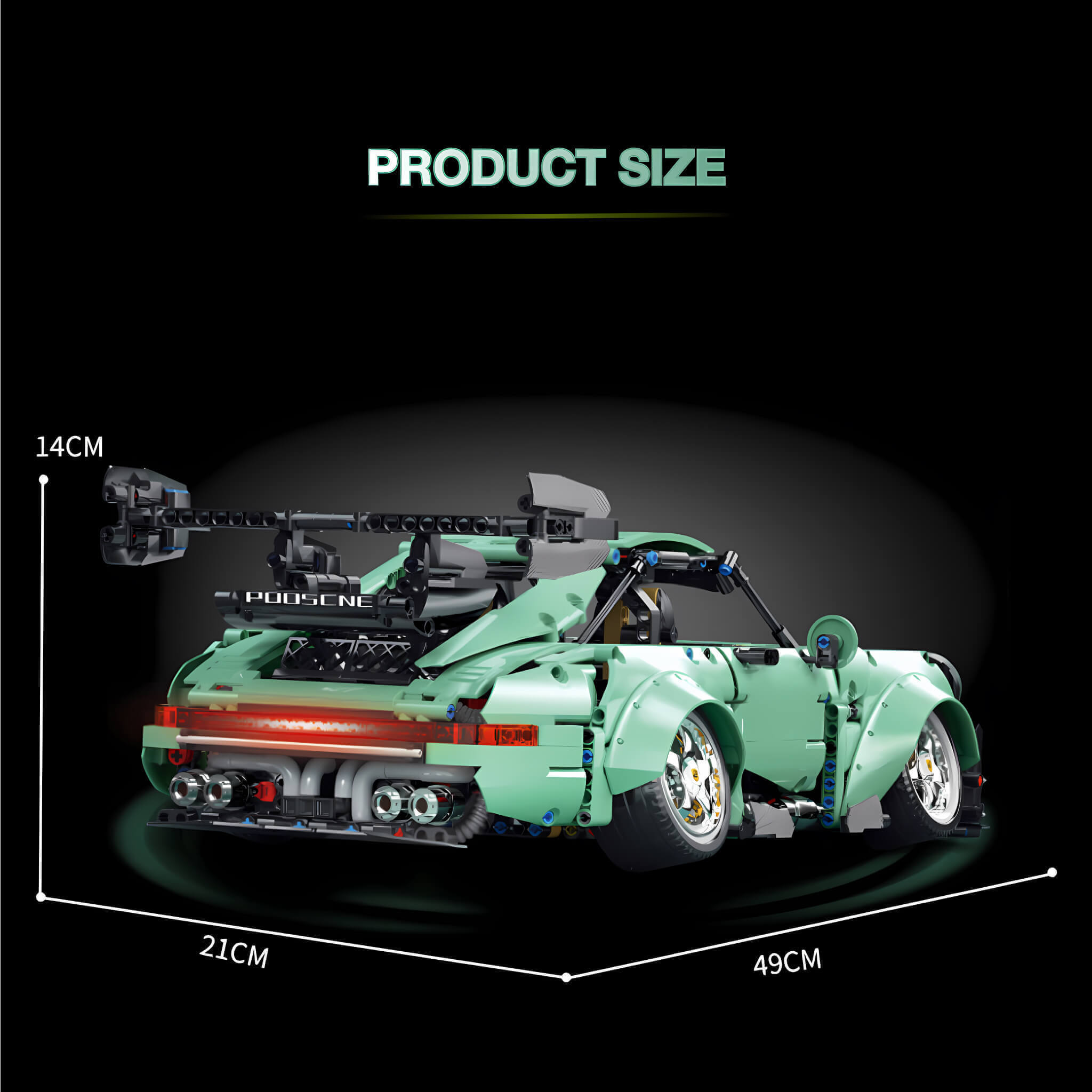 Tongshengju Building Blocks Toy 1:10 964 Model Sports Car