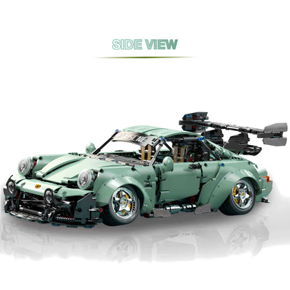 side view of kbox 10220 porsche 964 building blocks model toy car