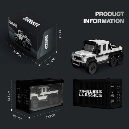 product information of happy build powerblock pb8811 timeless classics G63 model car building blocks toy