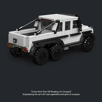 rear view of happy build powerblock pb8811 timeless classics G63 model car building blocks toy