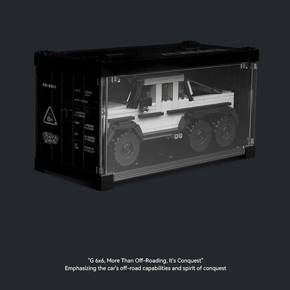 shipping container of happy build powerblock pb8811 timeless classics G63 model car building blocks toy