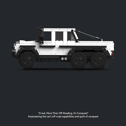 side view of happy build powerblock pb8811 timeless classics G63 model car building blocks toy
