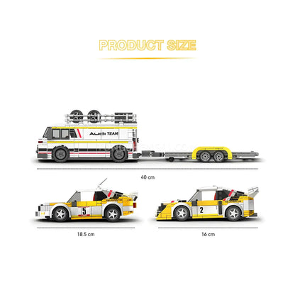 product size of powerblock pb8812 wrc rally hb audi team sports car building blocks set model car 