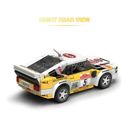 s1 carlo right rear view of powerblock pb8812 wrc rally hb audi team sports car building blocks set model car 