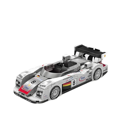 static version of happy build power block pb8813 audi r8 sports car building blocks set model car 