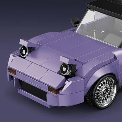 car hood of happy build powerblock timeless series pb8817 mazda mx5 miyata sports car model building blocks set
