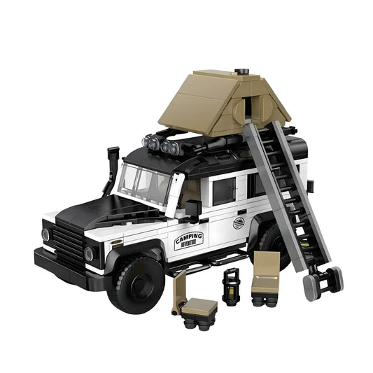 static version of happy build powerblock pb8825 landrover weishi off-road car building blocks set model car