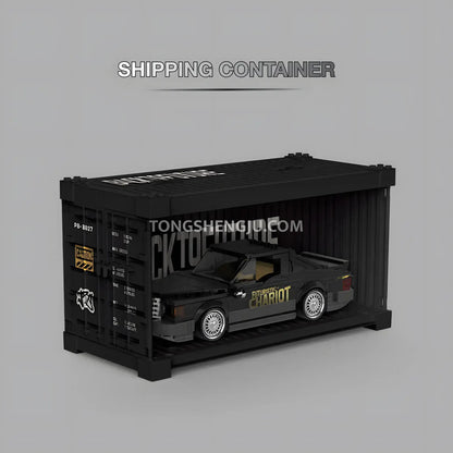 shipping container of happy build powerblock pb8827 futuristic chariot sports car building blocks set model car