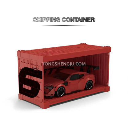 shipping container of happy build powerblock pb8832 toyota gt86 supercar building blocks set model car
