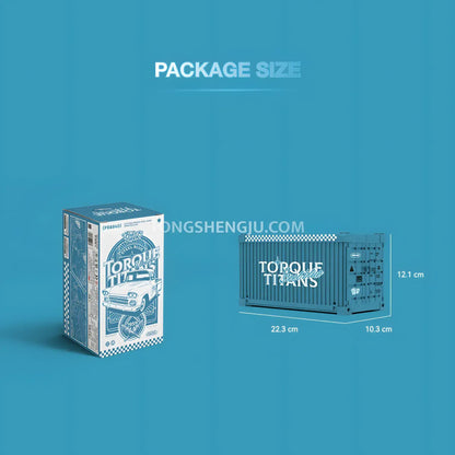 package size of happy build power block pb8840 steel blue vintage pickup trucks building blocks set model car 