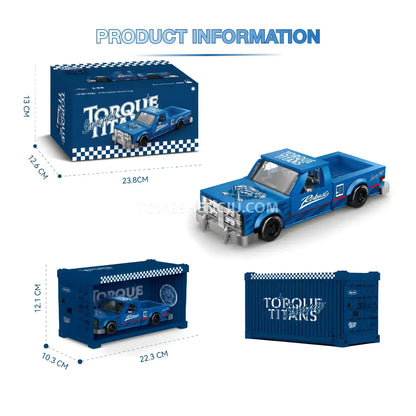 product information happy build power block pb8841 street fury vintage pickup trucks building blocks set model car 