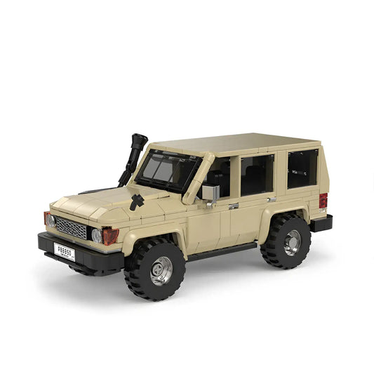 static version of happy build power build pb8850 toyota land curiser off road car building set model car 