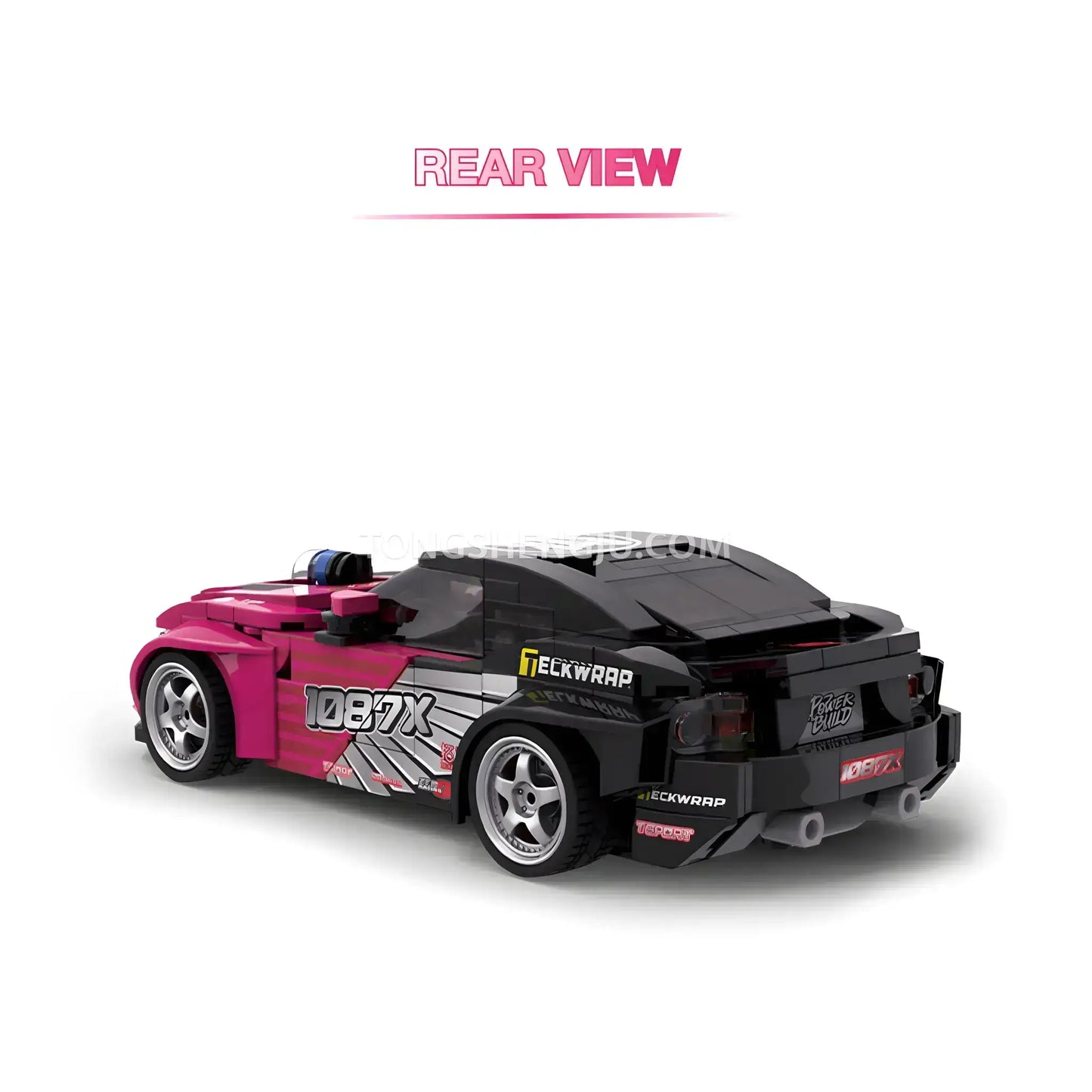 rear view of happy build powerbuild pb8851 1087x toyota gt86 drift car building set model car