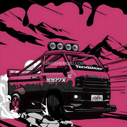 happy build powerbuild pb8853 1087x pickup truck car building set model car compatible with lego speed champions series