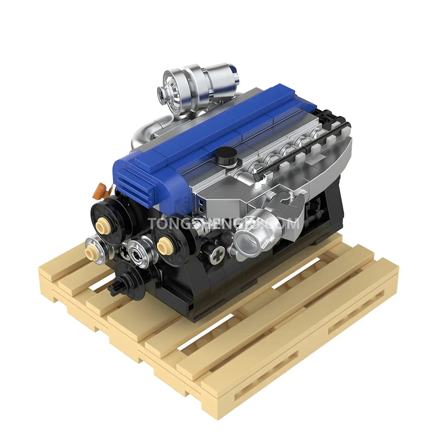 happybuild powerbuild pb8869a sokun 2jz gte mini engine model car bulding blocks set compatible with lego speed champions series