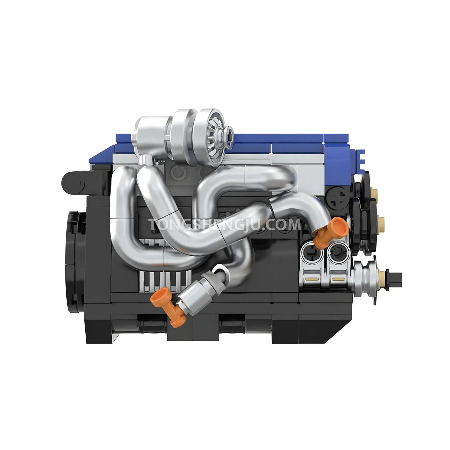 happybuild powerbuild pb8869a sokun 2jz gte mini engine model car bulding blocks set simulated mechanical linkage