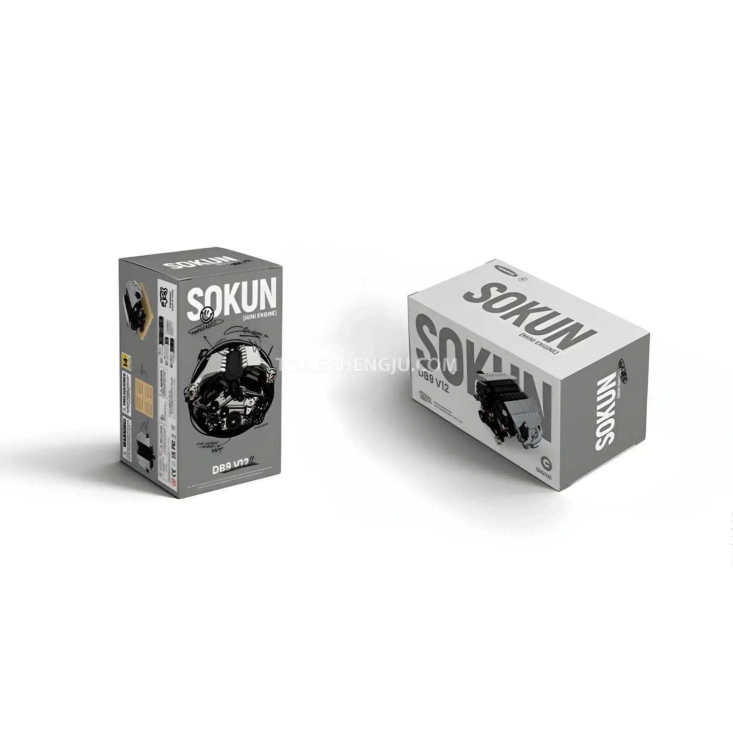 package size of happybuild powerblock pb8869c sukon db9 v12 mini engine model car building set 