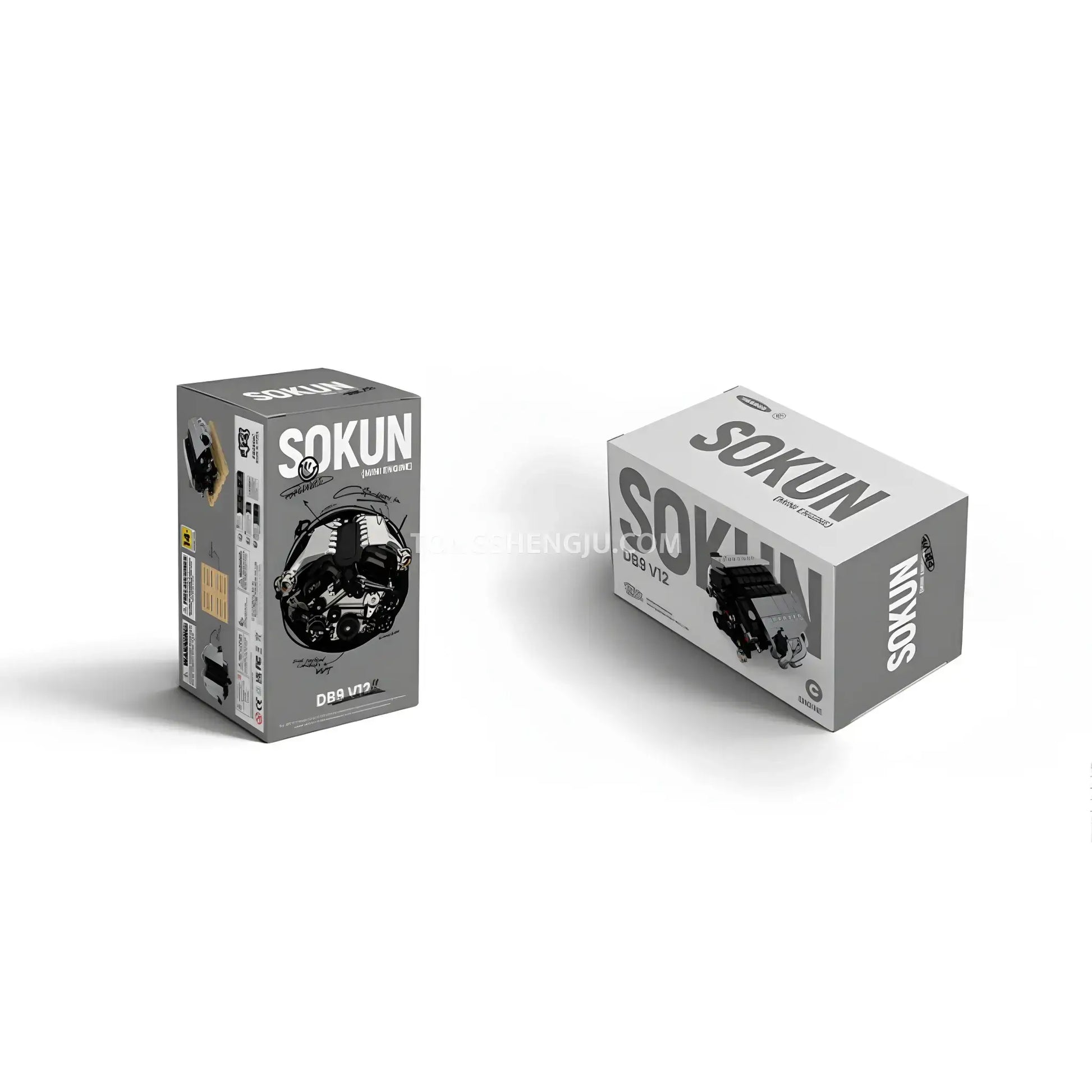 package size of happybuild powerblock pb8869c sukon db9 v12 mini engine model car building set 