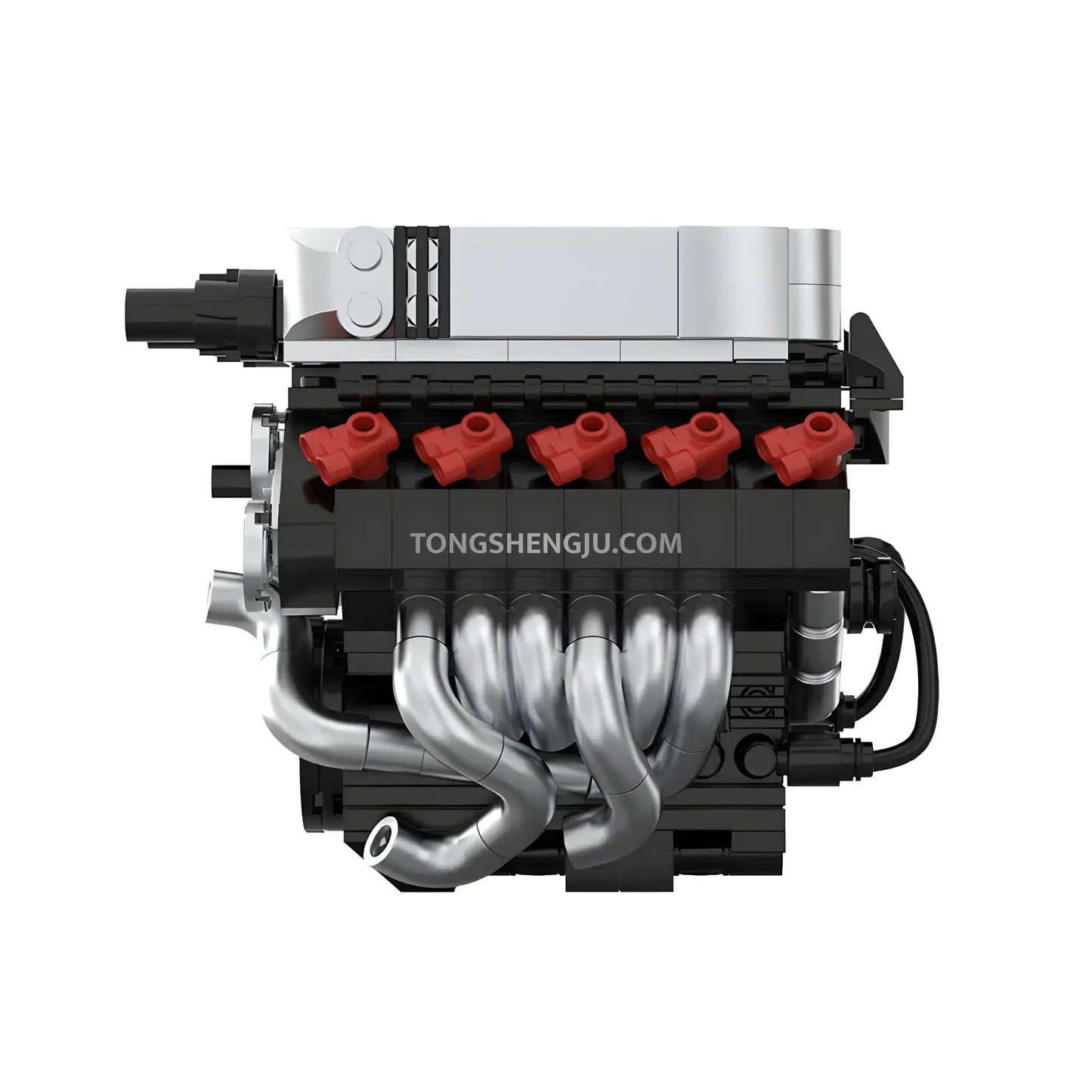 right view of happybuild powerblock pb8869d sukon R8 v10 mini engine model car building set