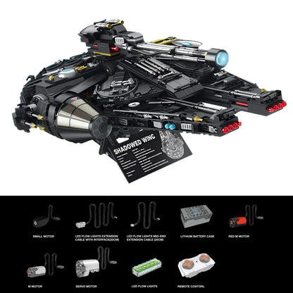 dynamic version of shuanggao 60529 shadowed wing millennium falcon model star wars building blocks toy