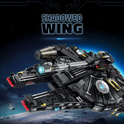 shuanggao 60529 shadowed wing millennium falcon model star wars building blocks toy compatible with lego falcon