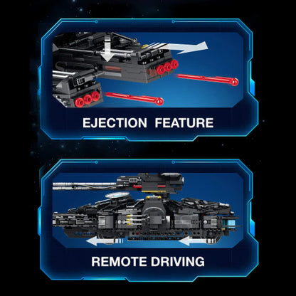 shuanggao 60529 shadowed wing millennium falcon model star wars building blocks toy ejection feature and remote driving