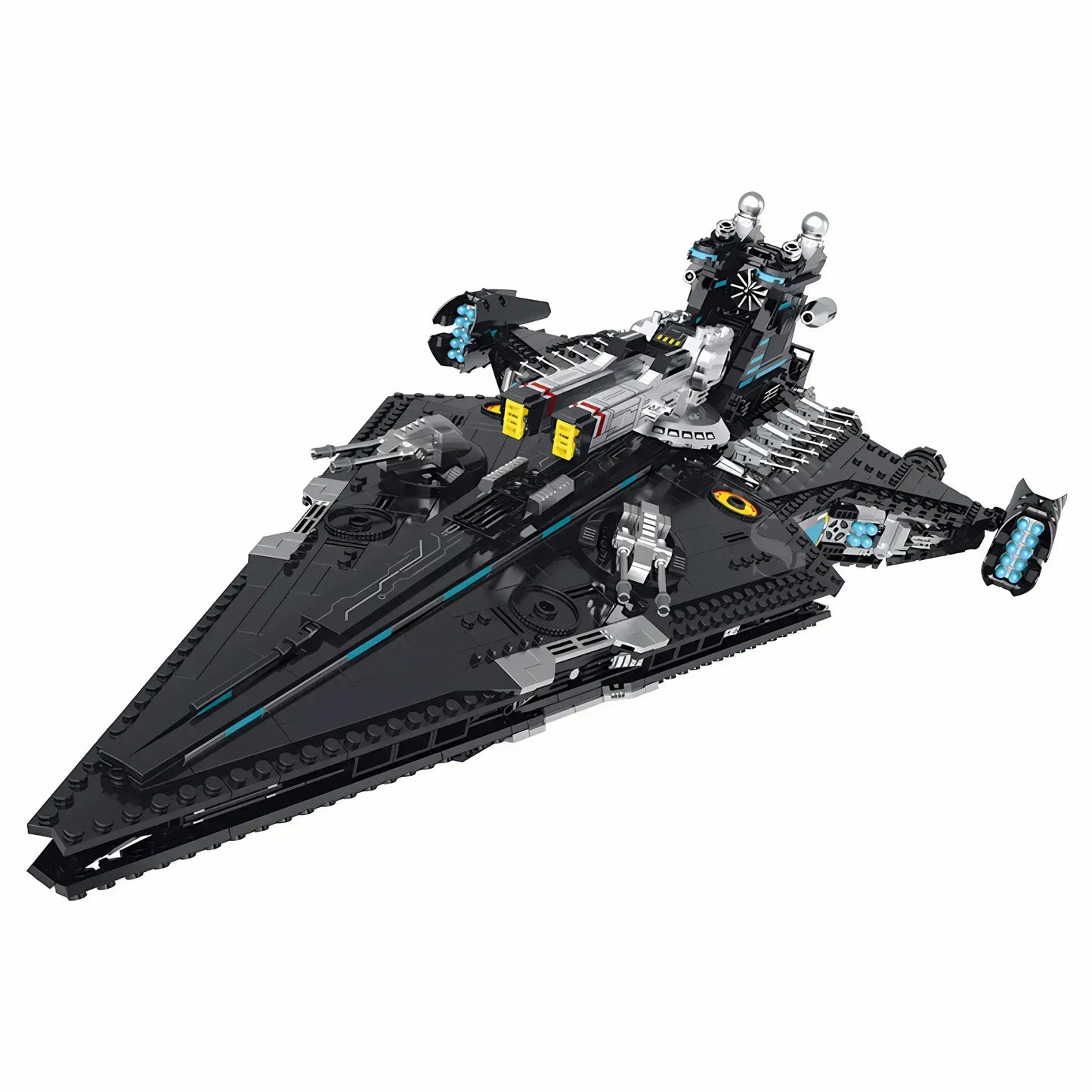 static version of shuanggao 60530 shadowed wing drak battle cruiser model star wars building blocks toy