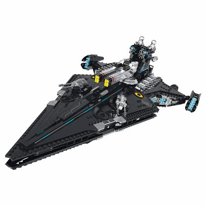 static version of shuanggao 60530 shadowed wing drak battle cruiser model star wars building blocks toy