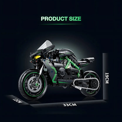product size of shuanggao 60532 kawasaki ninja h2r model motorcycle building blocks toy
