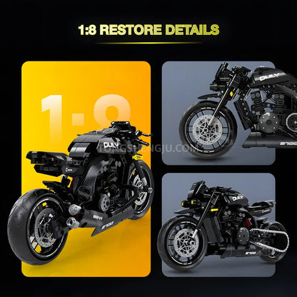 shuanggao 60533 yamaha vmax model motorcycle building blocks toy 1/8 restore details