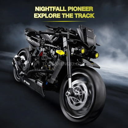 shuanggao 60533 yamaha vmax model motorcycle building blocks toy nightfall pioneer explore the track