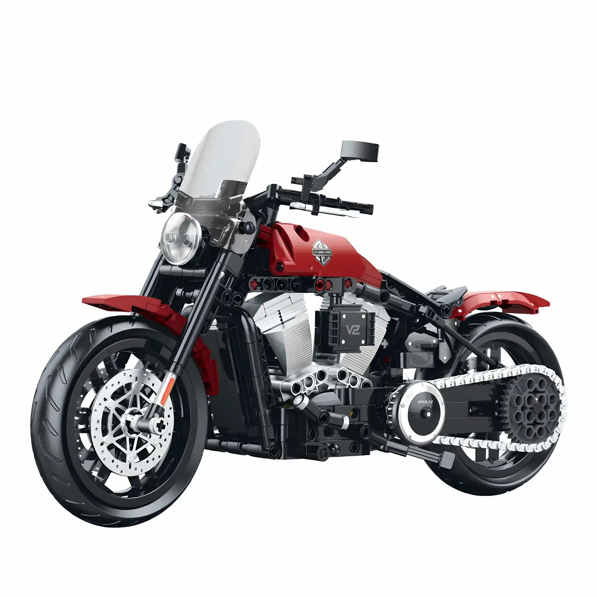 static version of shuanggao 60534 harley davidson softail slim model motorcycle building blocks toy