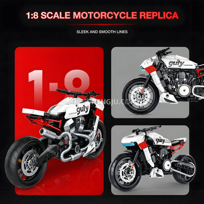 shuanggao 60537 halei pan america motorcycle building blocks set model sleek and smooth lines