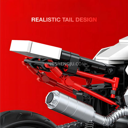 shuanggao 60537 halei pan america motorcycle building blocks set model realistic tail design