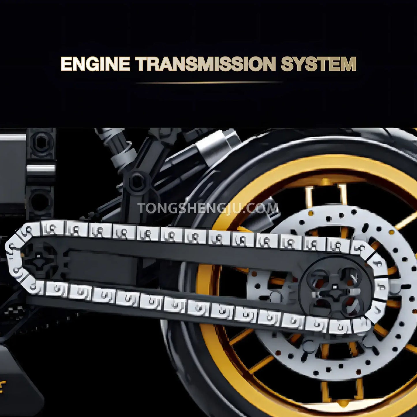 shuanggao 60538 mv agusta technic motorcycle building blocks set model motorcycle engine transmission system